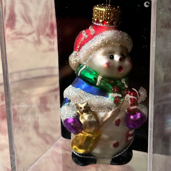 Vintage Christmas Ornament Handcrafted Glass‎ Jeweled Snowman Unique Treasures - Picture 8 of 17
